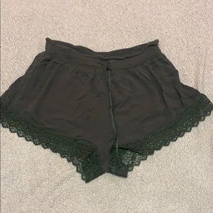 Green Flowy Shorts